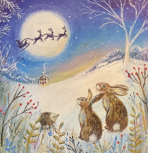 Christmas eve hedgehog - christmas,