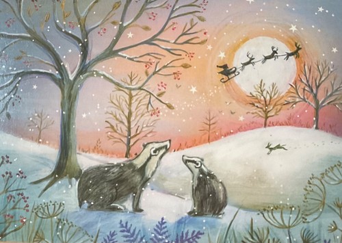 Charity christmas card - charity, card~snowy