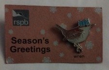 Rspb Pin Badge Wren,  On